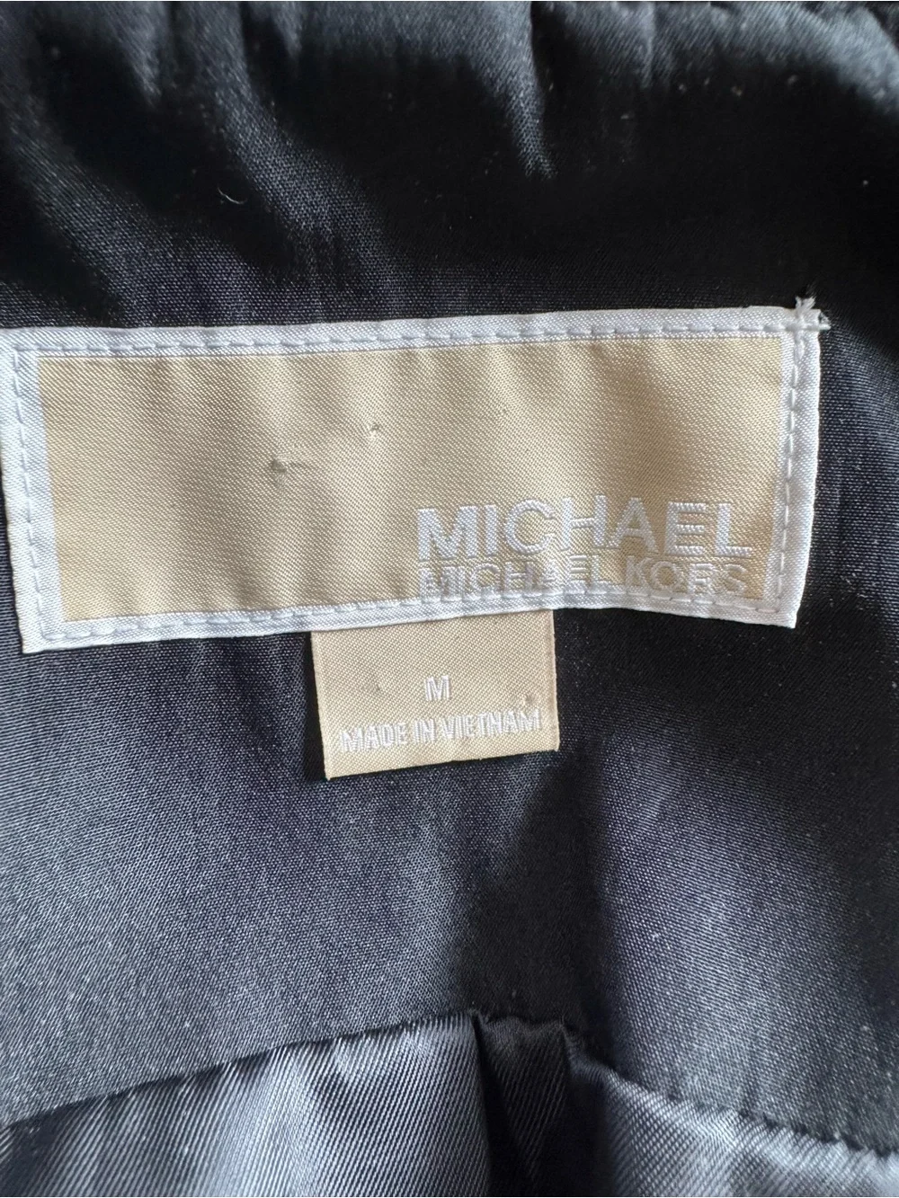 Michael Kors Black Women's Belted Hooded Rain Jacket